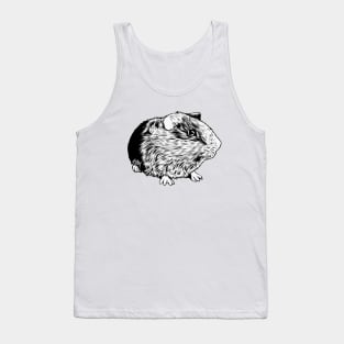 Black and white drawing - guinea pig Tank Top